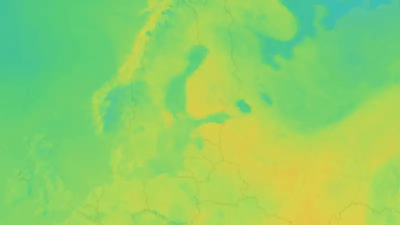 Temperature weather map