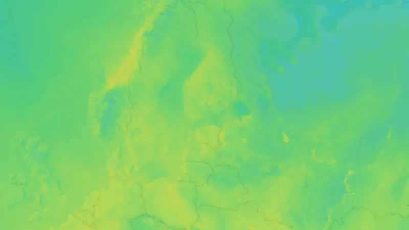 Temperature weather map