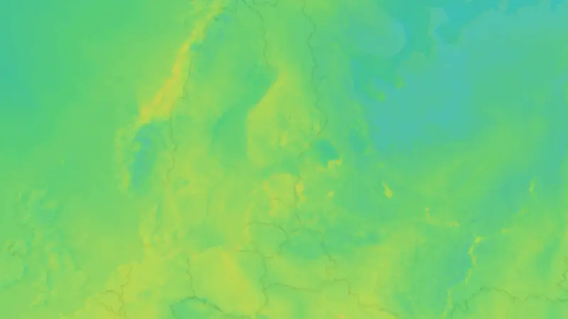 Temperature weather map