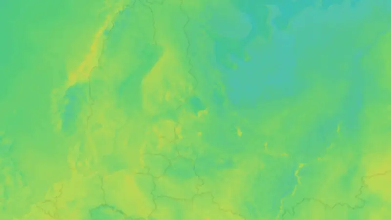 Temperature weather map
