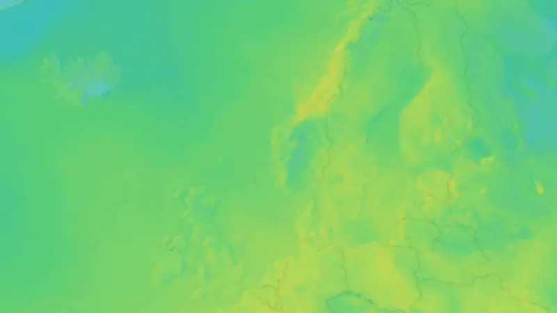 Temperature weather map