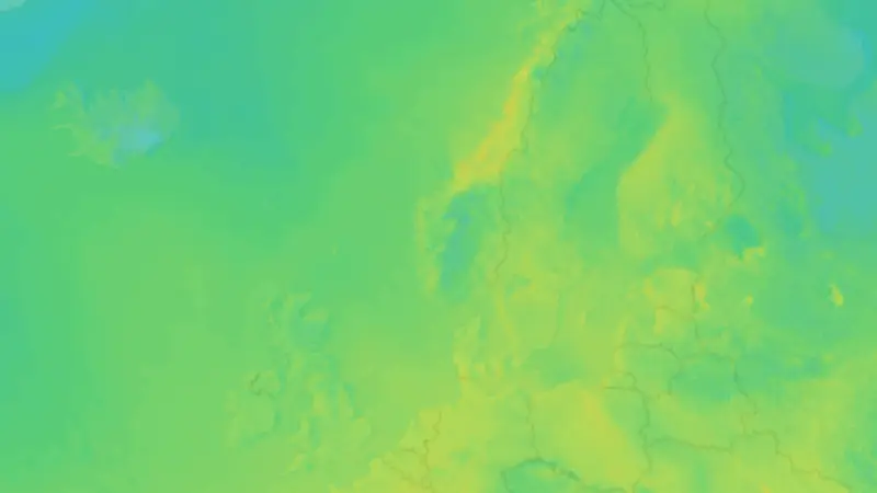 Temperature weather map