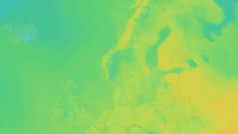 Temperature weather map