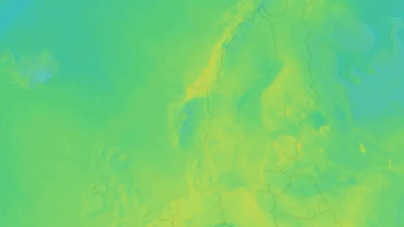 Temperature weather map
