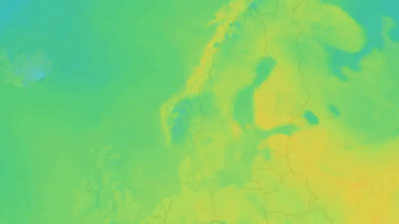 Temperature weather map