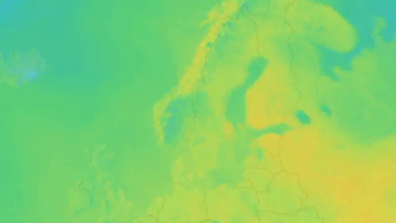 Temperature weather map