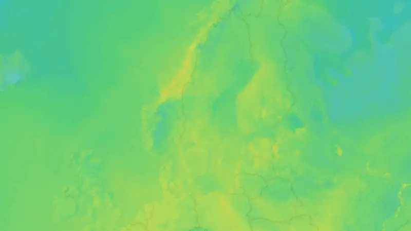 Temperature weather map