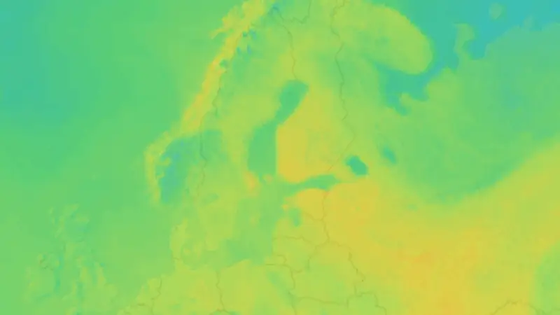 Temperature weather map