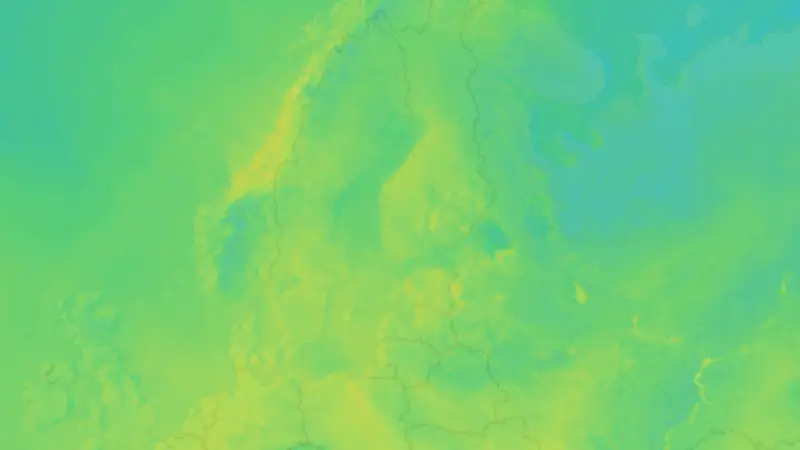 Temperature weather map