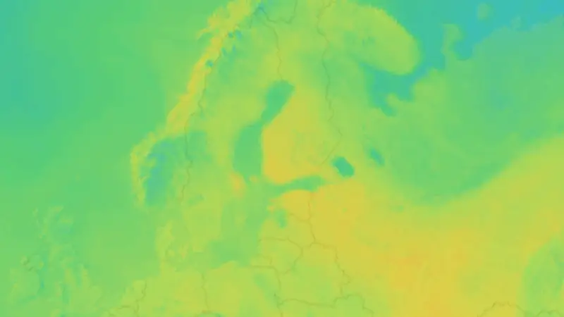Temperature weather map
