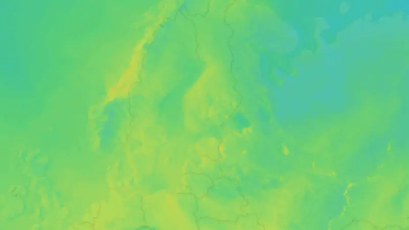Temperature weather map
