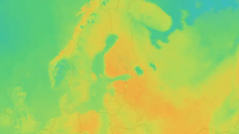 Lämpötila weather map