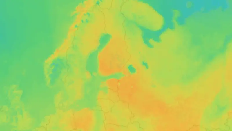 Temperature weather map