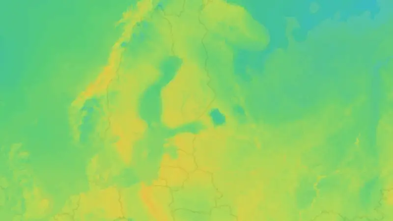 Temperature weather map