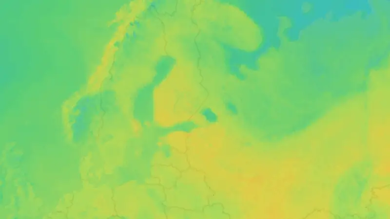 Temperature weather map