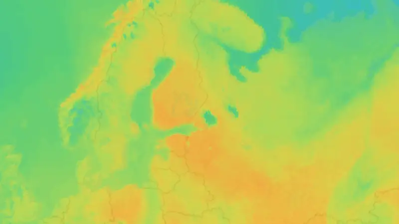 Temperature weather map