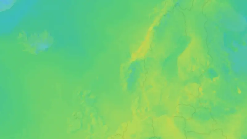 Temperature weather map