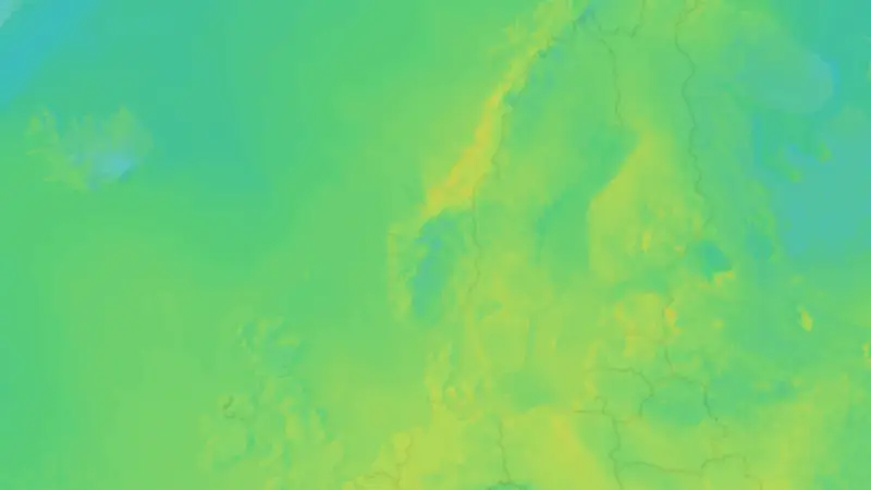 Temperature weather map