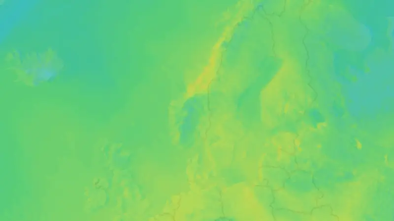 Temperature weather map