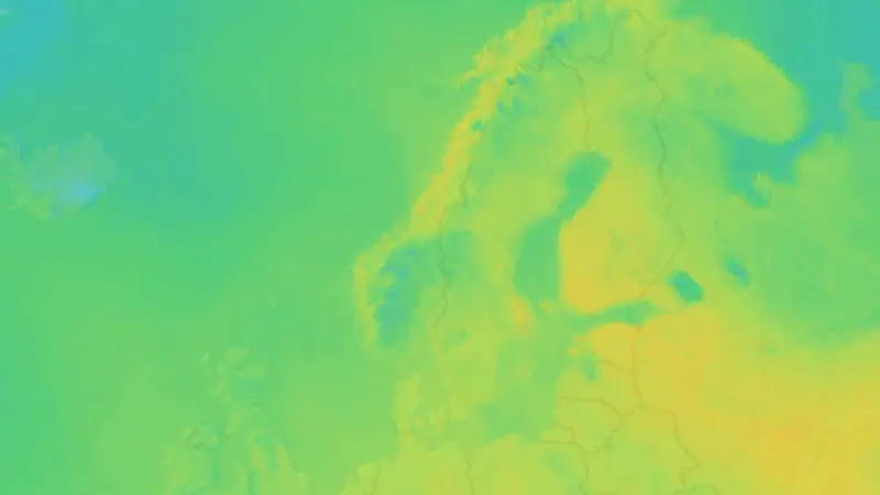 Temperature weather map