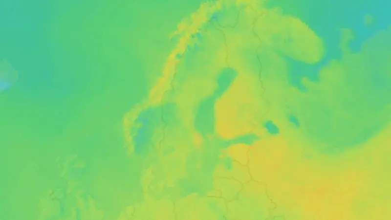 Temperature weather map
