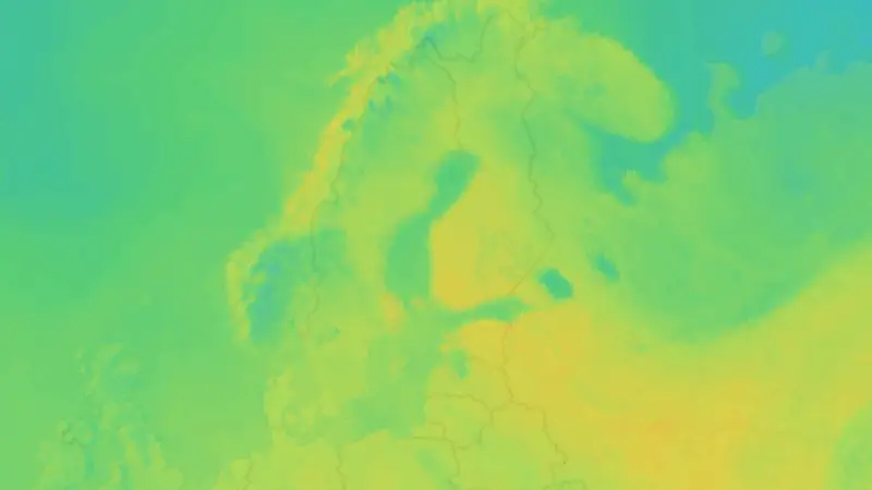 Temperature weather map
