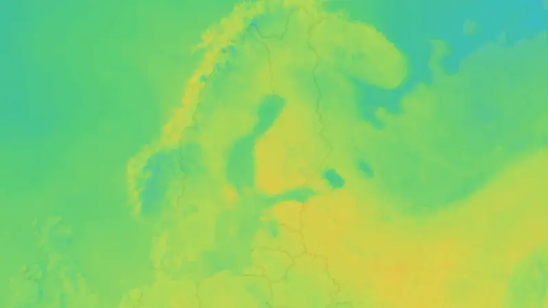 Lämpötila weather map