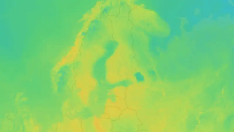 Temperature weather map