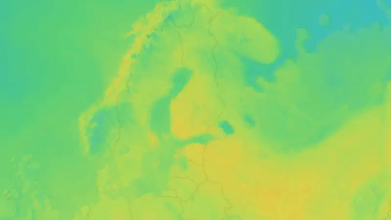 Temperature weather map