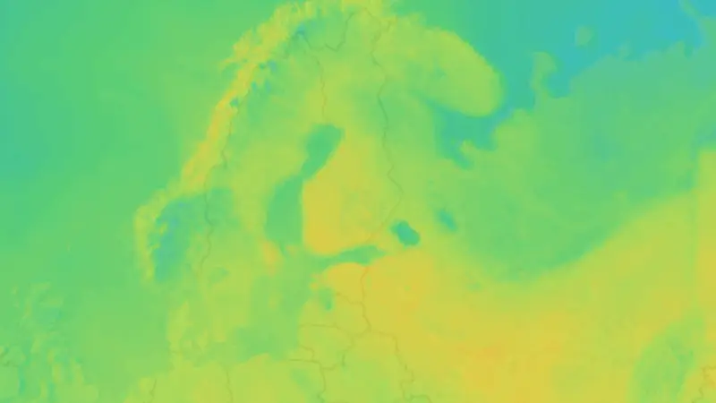 Temperature weather map