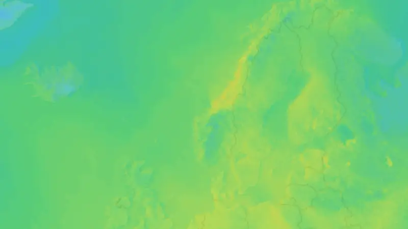 Temperature weather map
