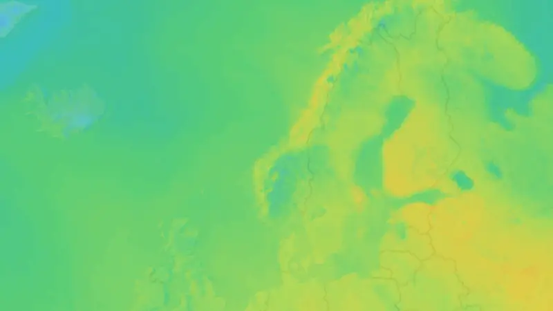 Temperature weather map