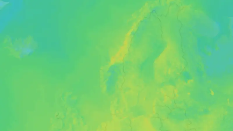 Temperature weather map