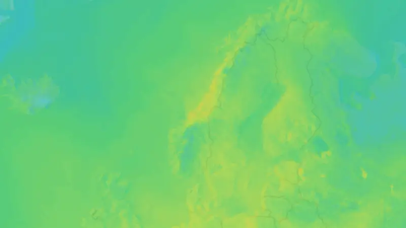 Temperature weather map