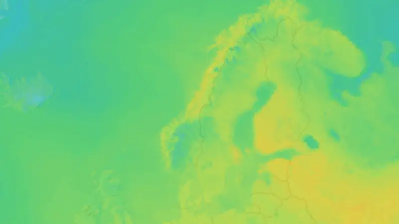 Temperature weather map