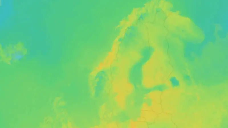 Temperature weather map