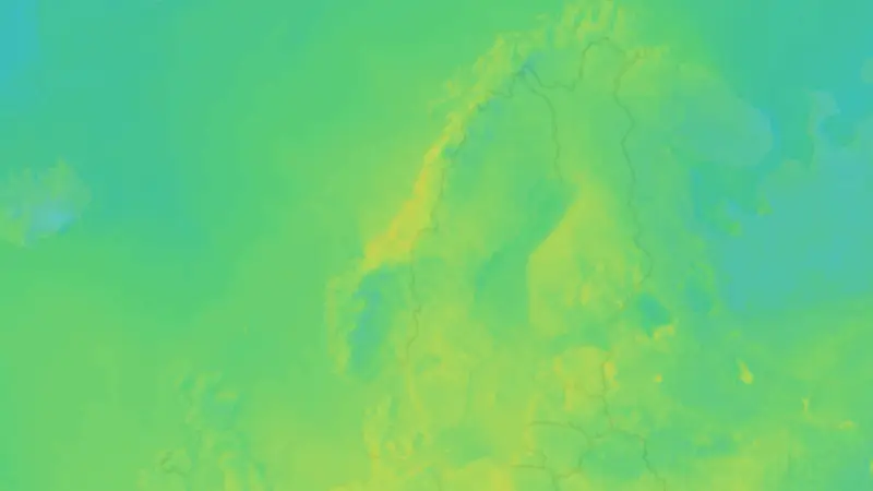 Temperature weather map