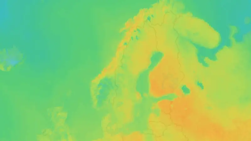Teplota weather map