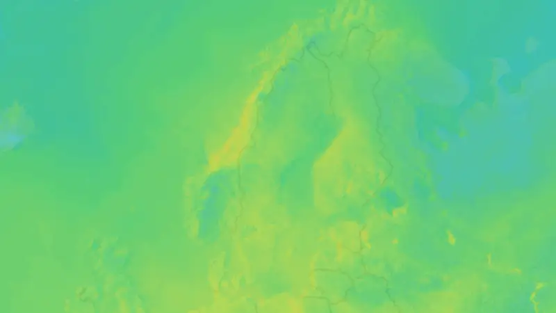 Temperature weather map