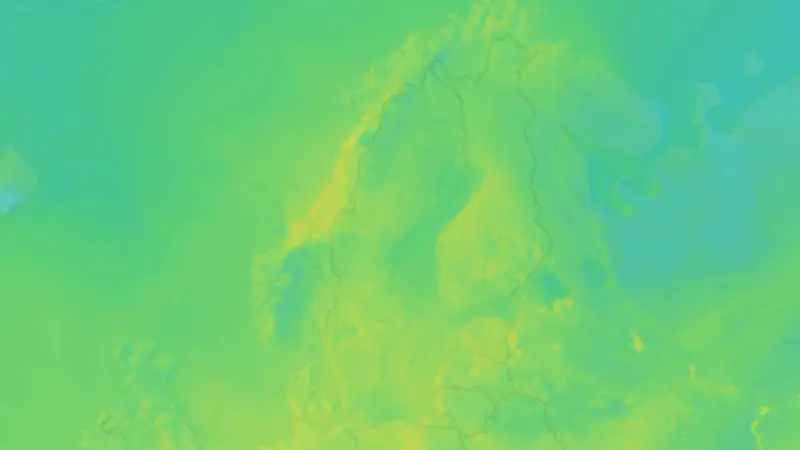 Temperature weather map