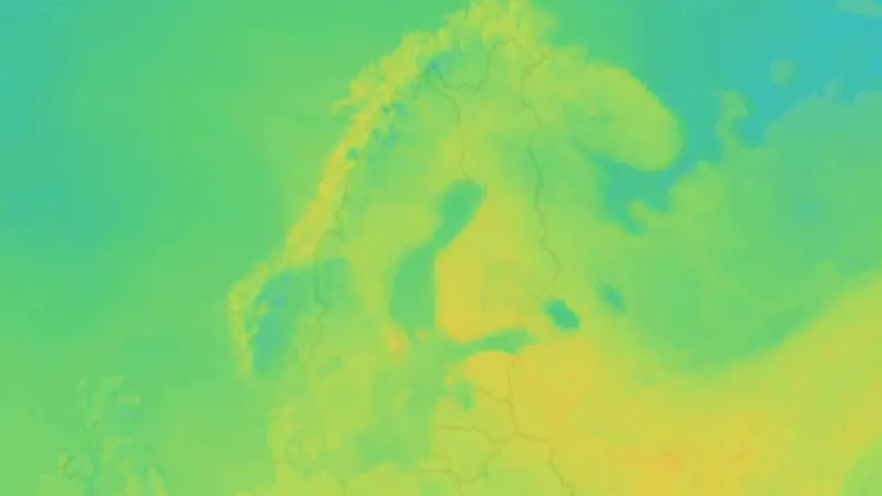 Temperature weather map