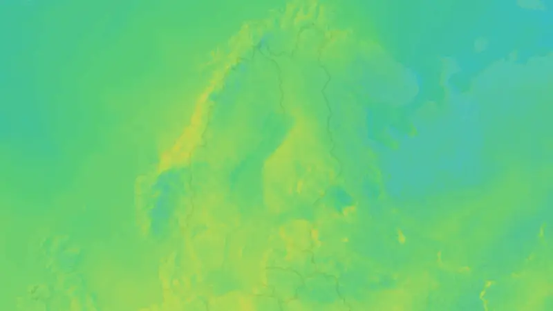 Temperature weather map