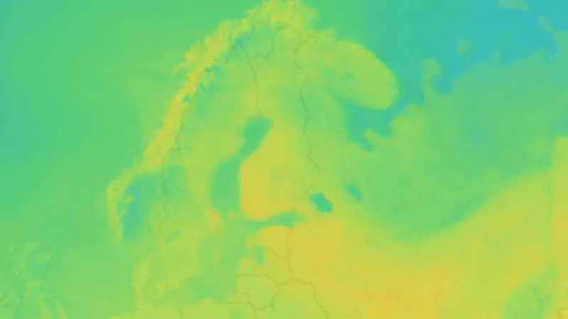 Lämpötila weather map