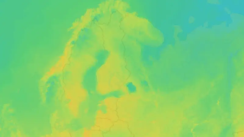 Temperature weather map