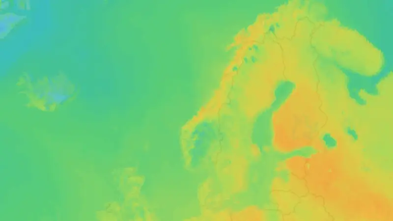 Temperature weather map