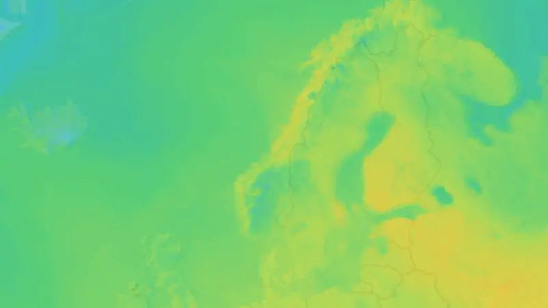 Temperature weather map
