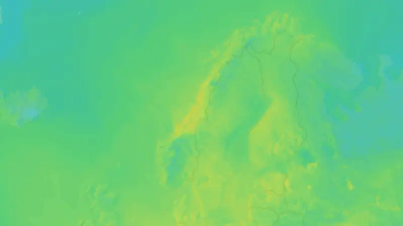 Temperature weather map