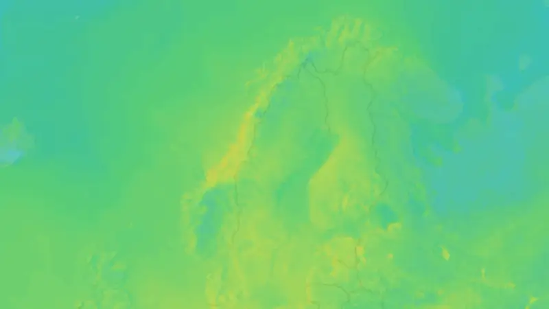Temperature weather map