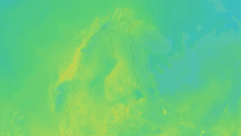 Temperature weather map