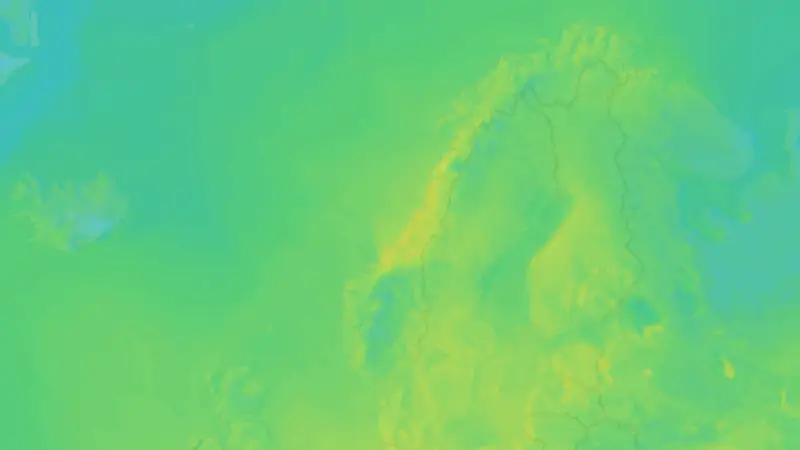 Temperature weather map